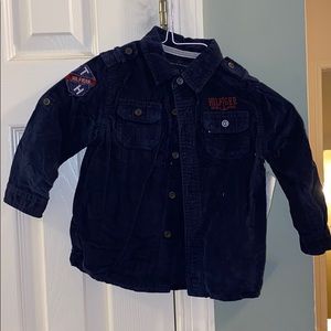 Button down velvety shirt